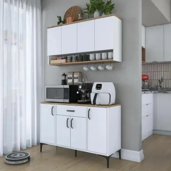 Stendë kafeje Skye Decor, ngjyrë arr dhe e bardhë, JE203 - 3822