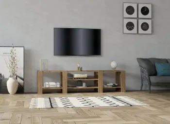 Komodë TV Skye Decor, ngjyrë arre, Technic