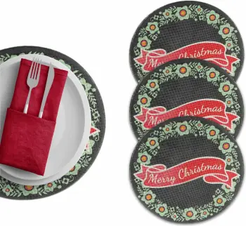 Nënshtrat tavoline, shumëngjyrësh, set prej 4 copash, Hermia Concept, 37cm