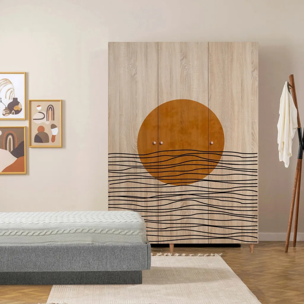Dollap Lena 3, ngjyrë sonomo, Skye Decor, 135x192x52cm - 2