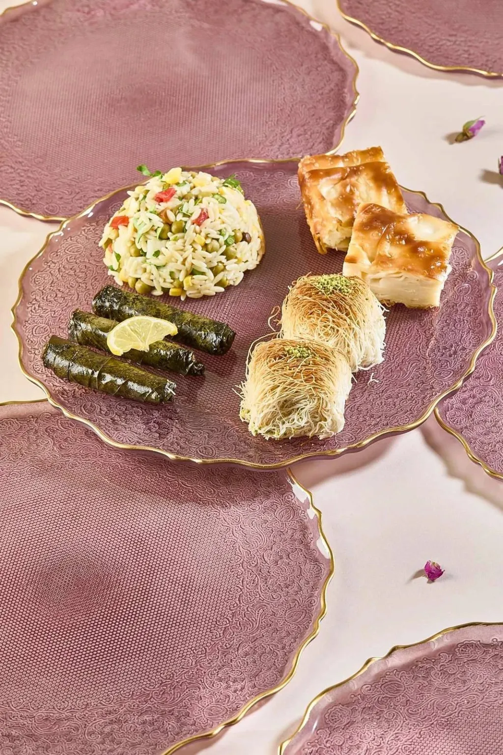 Set pjatash xhami, ngjyrë kumbulle, 6 copë, Hermia Concept, Goblen6 - 3