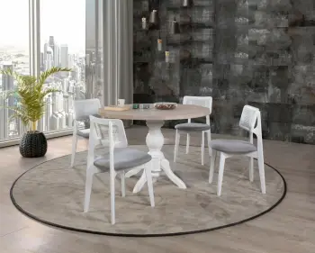 Tavolinë me karrige, 5 copë, Skye Decor, Albero129