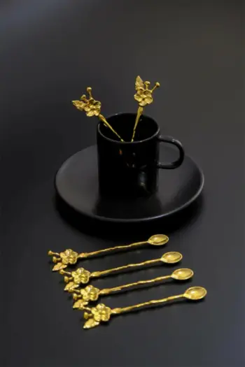 Set lugësh (6 copë), ngjyrë ari, Hermia, PLT0493