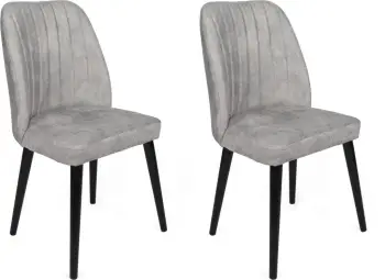 Set karrigesh (2 copë), Skye Decor, Alfa-438 V2, gri dhe e zezë