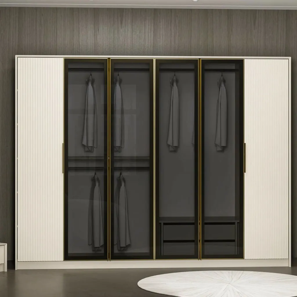 Dollap Skye Decor, ngjyrë e bardhë, ari, fume, Luxe - 7937 - 1