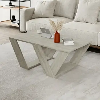 Tavolinë kafeje Skye Decor, ngjyrë travertine, Pipra