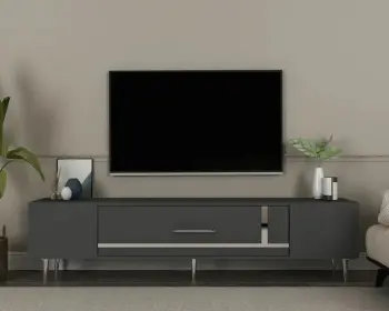 Komodë TV Skye Decor, anthracite, silver, Dekop1