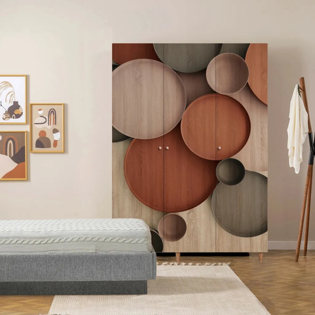 Dollap Lena 3, ngjyrë sonomo, Skye Decor, 135x192x52 cm - 2