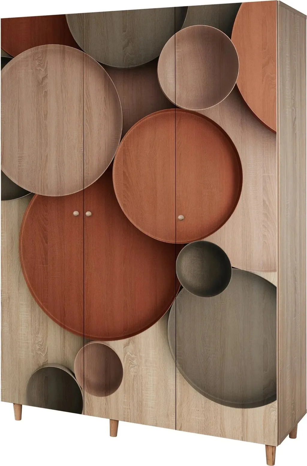 Dollap Lena 3, ngjyrë sonomo, Skye Decor, 135x192x52 cm - 3