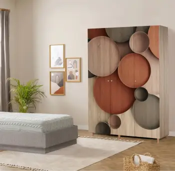 Dollap Lena 3, ngjyrë sonomo, Skye Decor, 135x192x52 cm