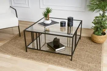 Tavolinë kafeje Skye Decor, ngjyrë e zezë, Uranüs