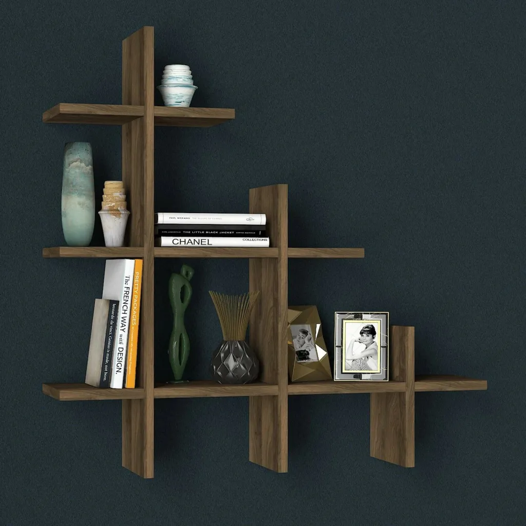 Raft muri Skye Decor, ngjyrë arre, Juke - 3