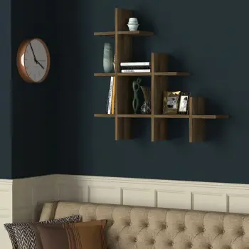 Raft muri Skye Decor, ngjyrë arre, Juke