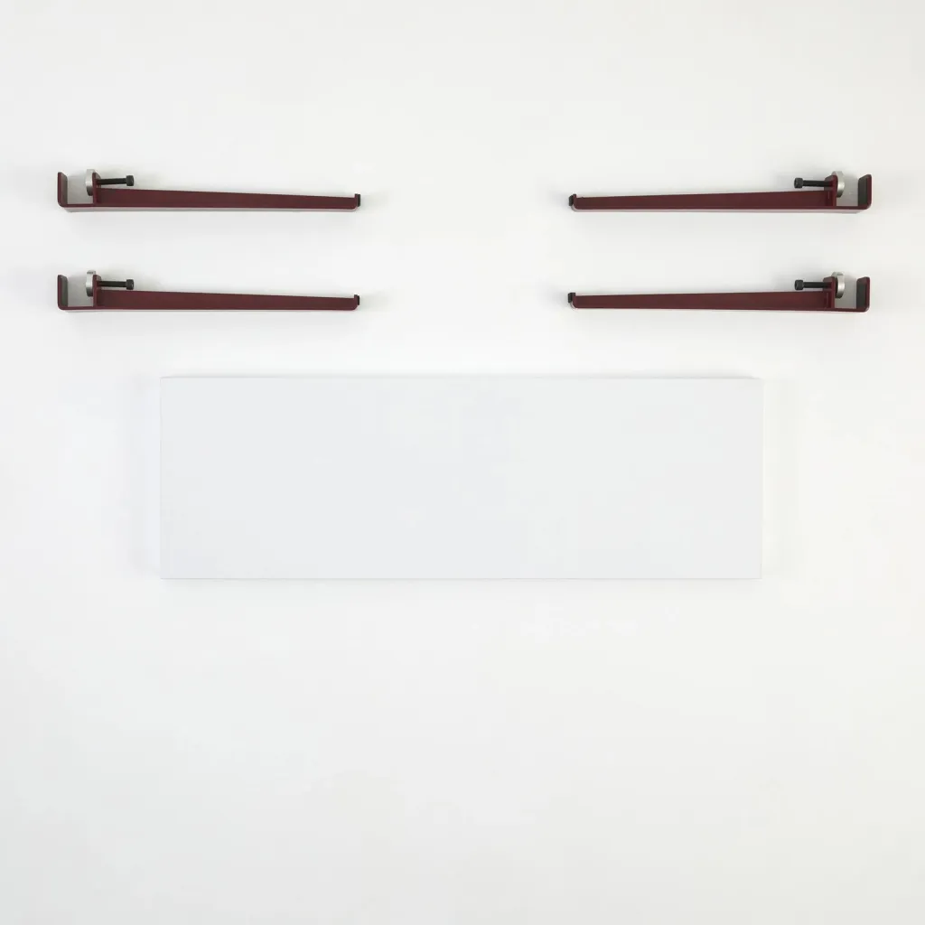 Bankë moderne, ngjyrë e bardhë dhe burgundy, Skye Decor - 3