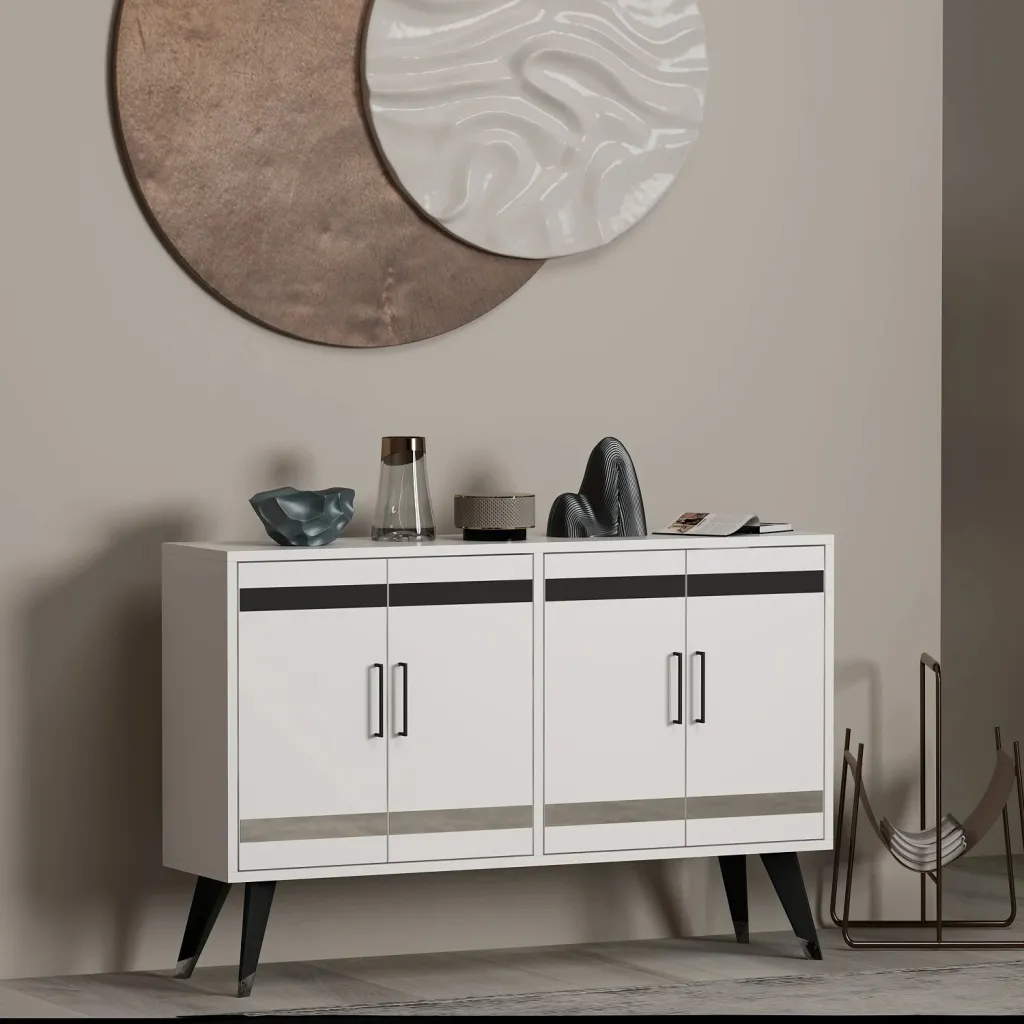 Komodë TV, e bardhë, Skye Decor, İlda - 3