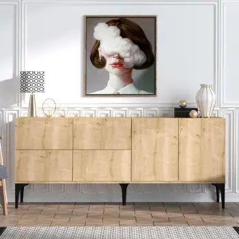 Konsol Skye Decor, ngjyrë lisi safir, Laika