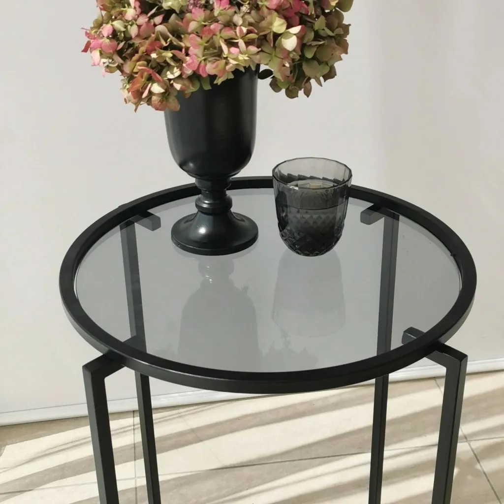 Set tavolinash anësore Skye Decor, S412F, ngjyrë e zezë - 3