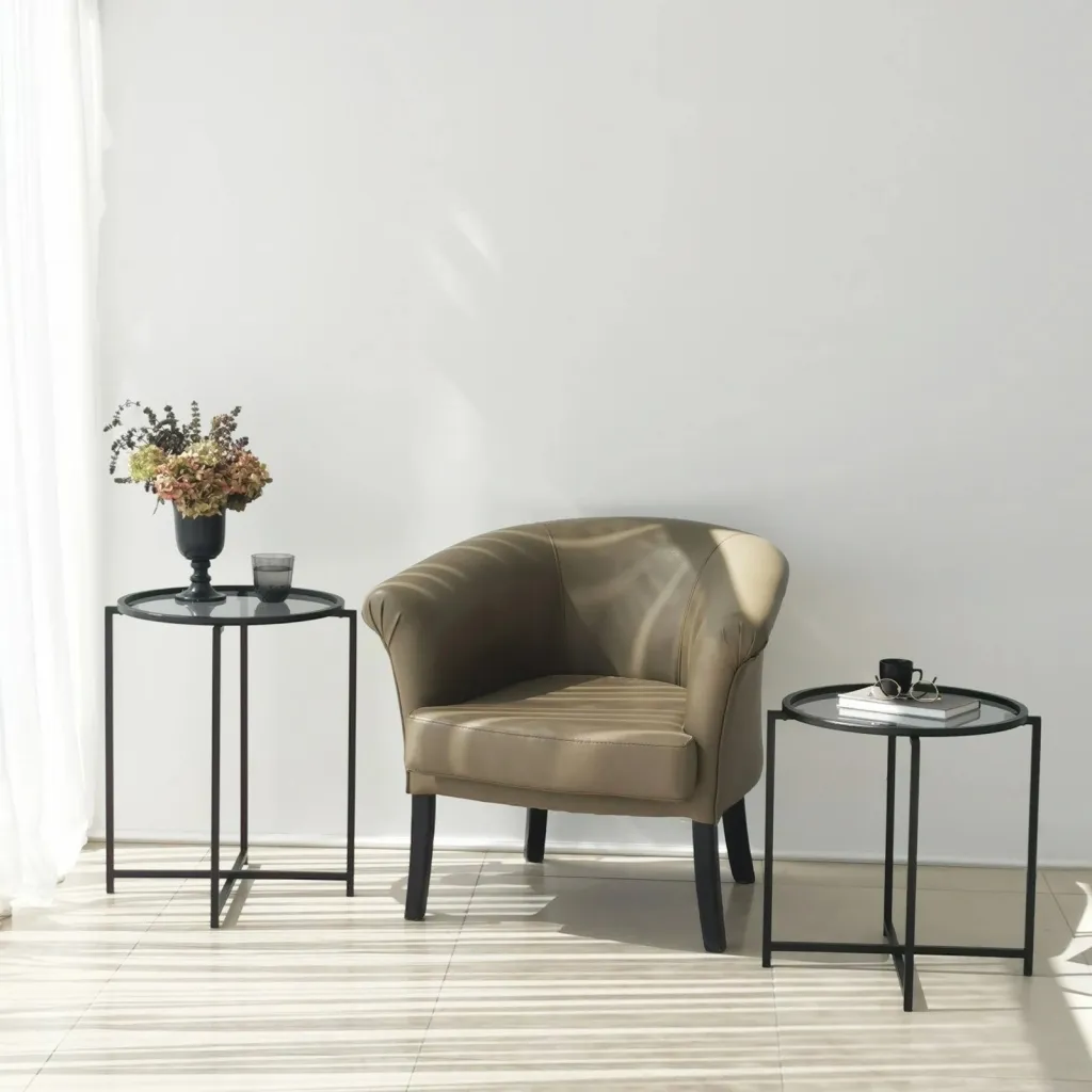 Set tavolinash anësore Skye Decor, S412F, ngjyrë e zezë - 5