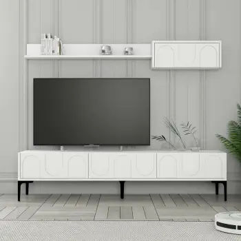 Set njësi TV Skye Decor, Lyon 2, e bardhë, e zezë