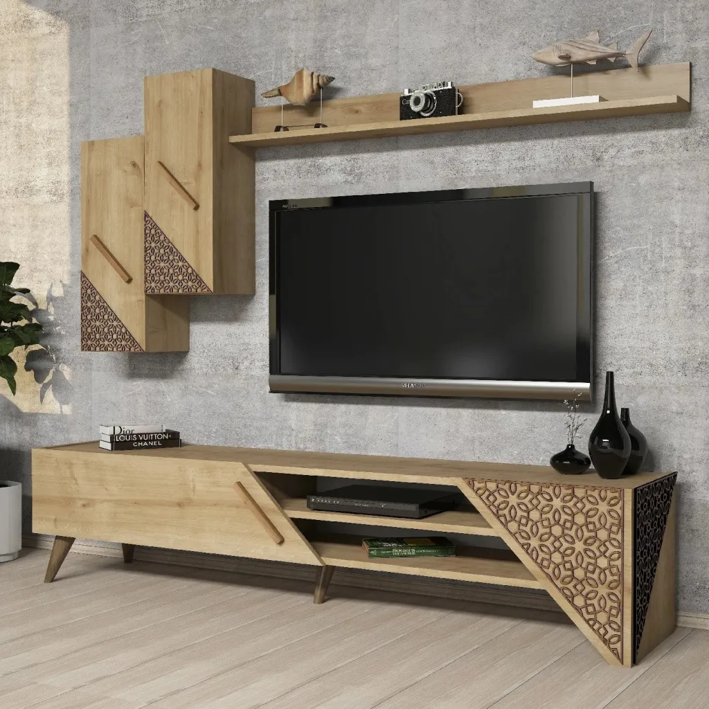 Njësi TV Skye Decor, ngjyrë lisi, Beril - 1