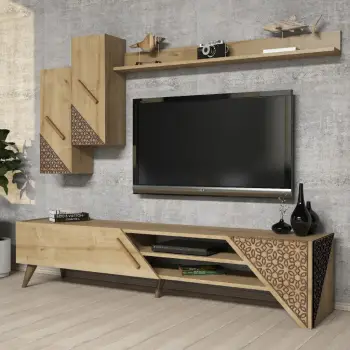 Njësi TV Skye Decor, ngjyrë lisi, Beril