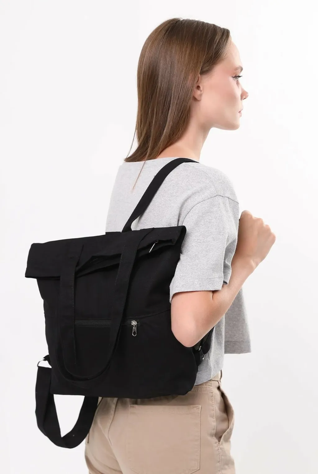 Çantë tote Zoozie Bags, e zezë, 35x40x8cm - 3