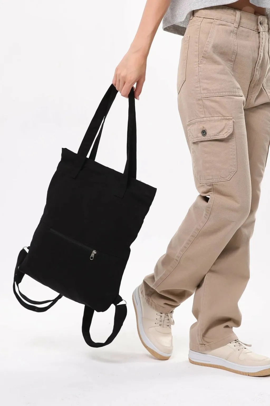 Çantë tote Zoozie Bags, e zezë, 35x40x8cm - 6