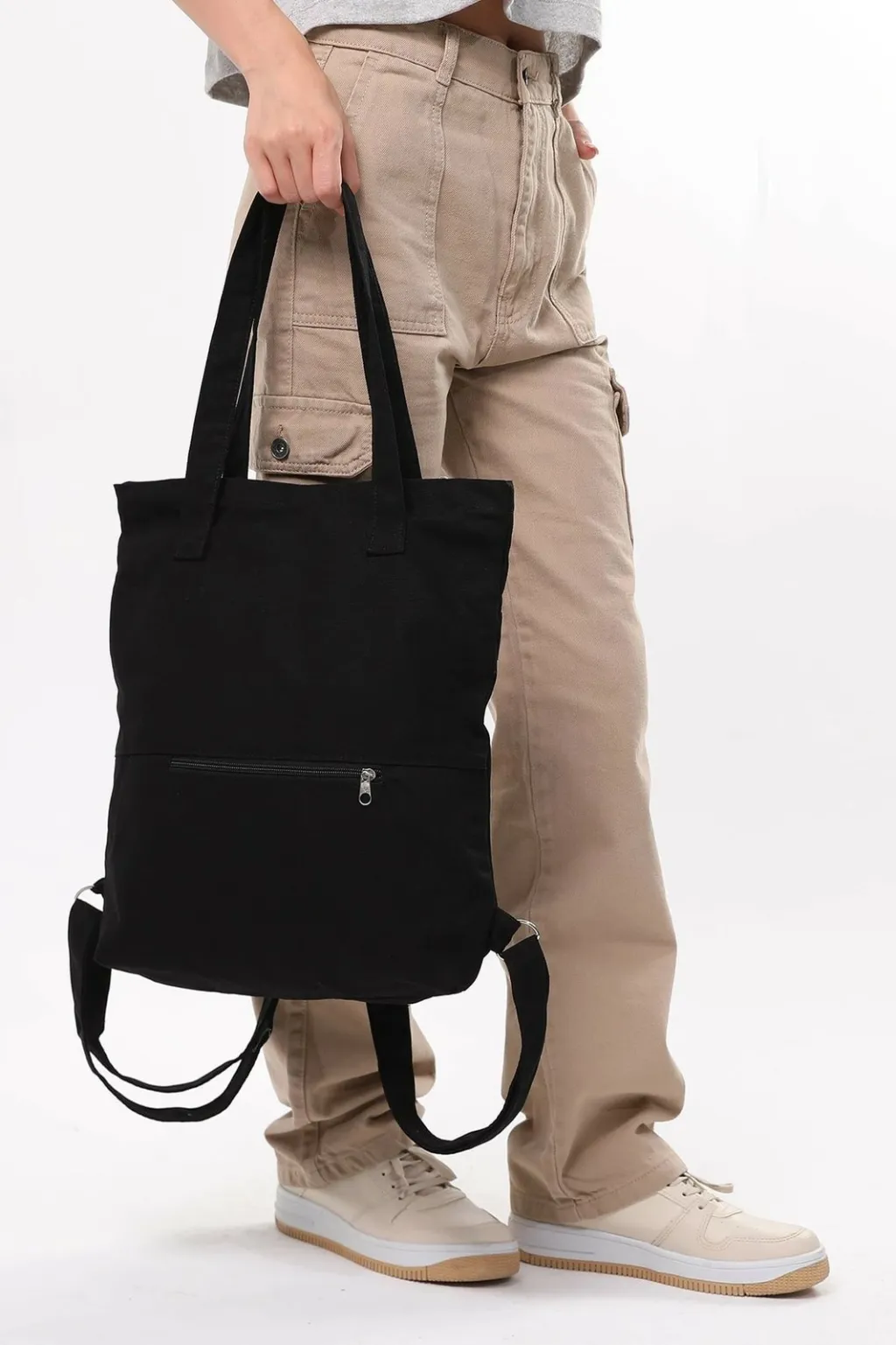 Çantë tote Zoozie Bags, e zezë, 35x40x8cm - 7
