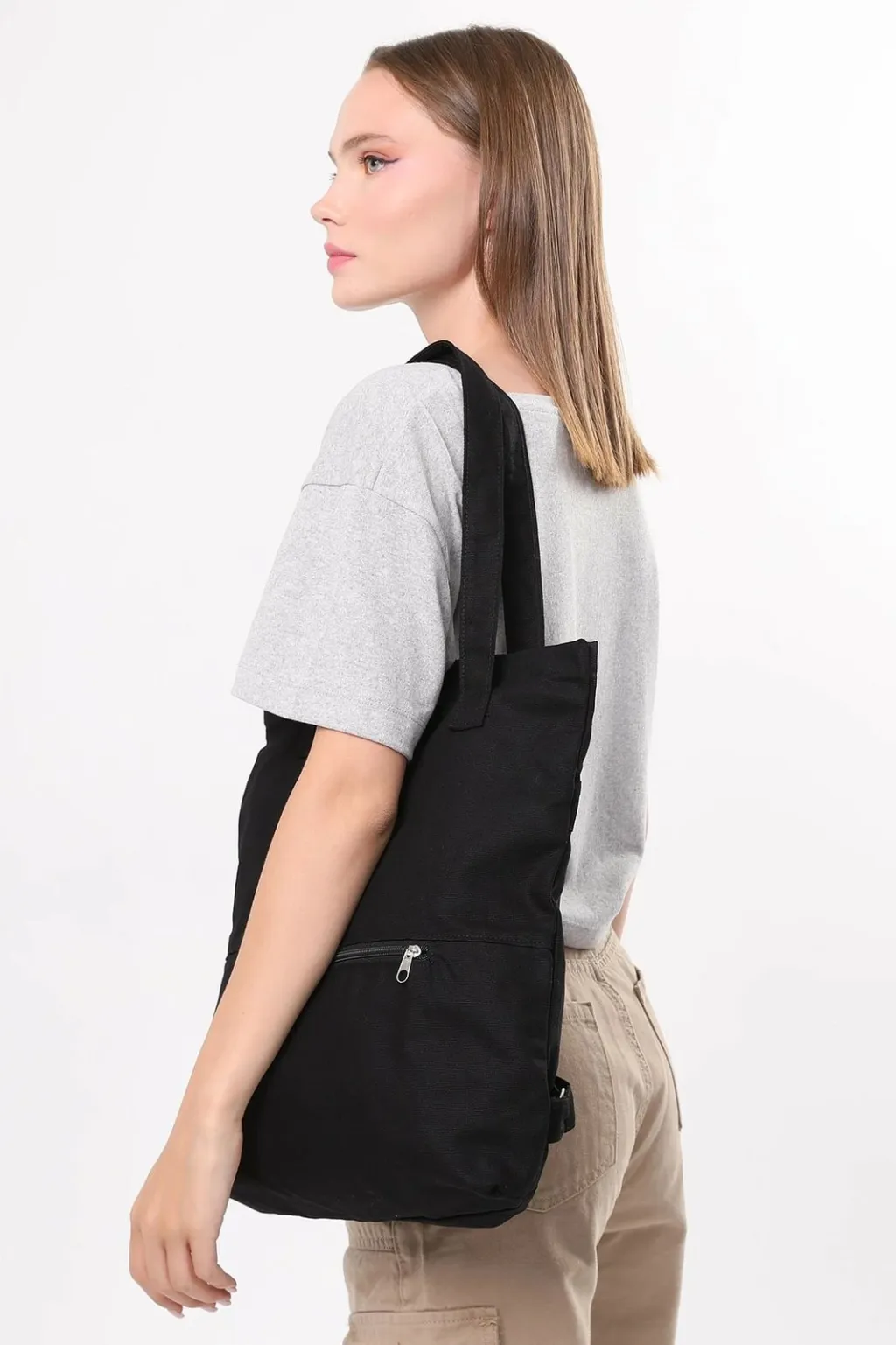 Çantë tote Zoozie Bags, e zezë, 35x40x8cm - 9
