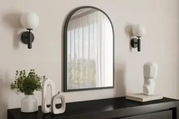 Pasqyrë dekorative, ngjyrë e zezë, Brilya, Skye Decor