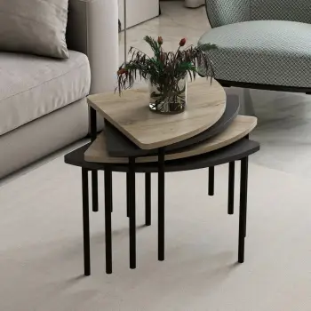 Tavolinë kafeje Emma, ngjyrë antracit, Skye Decor, 8917