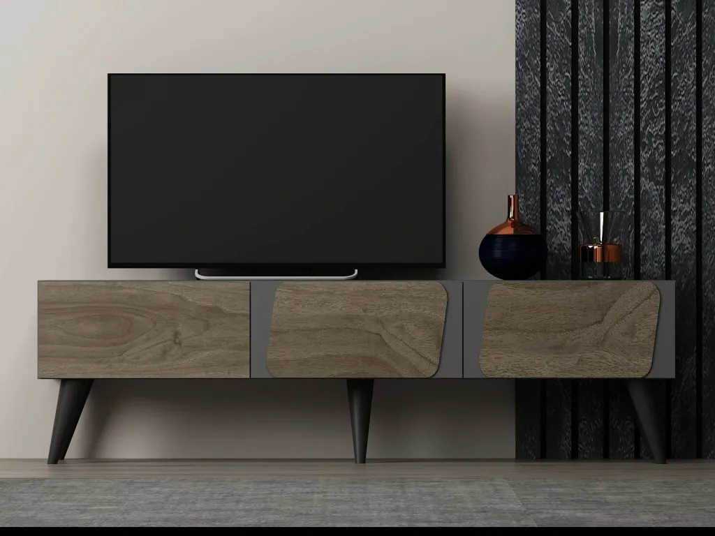 Komodë TV Skye Decor, Veas, anthracite, walnut - 1