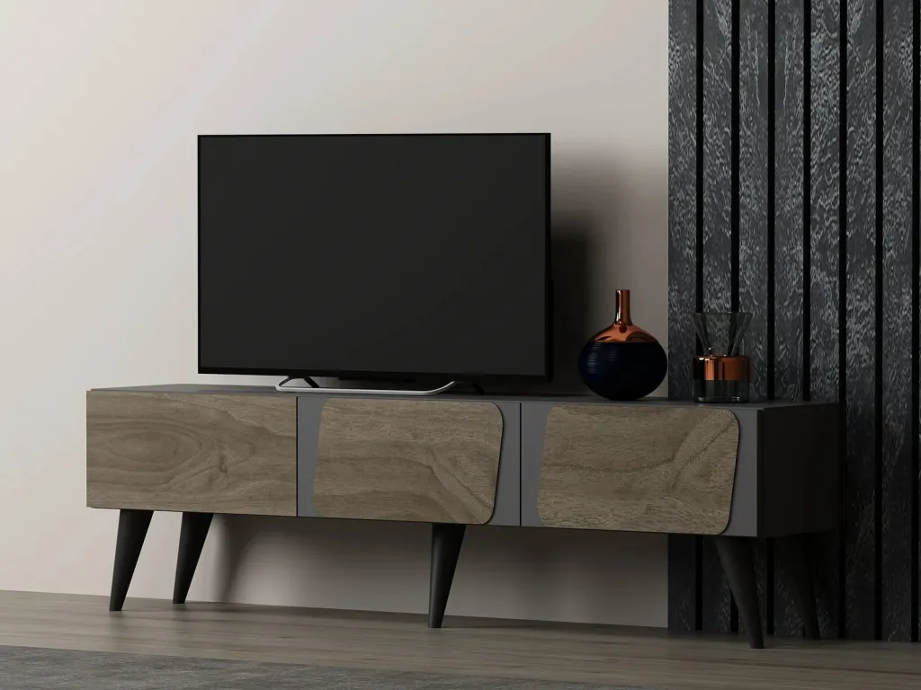 Komodë TV Skye Decor, Veas, anthracite, walnut - 3