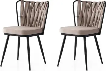 Set karrigash (2 copë) Skye Decor, ngjyrë e zezë dhe mink, Kuşaklı - 222 V2