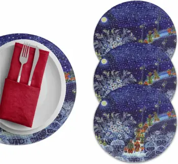 Set nënshtruesish tavoline Hermia Concept, shumëngjyrësh, 37cm, 4 copë
