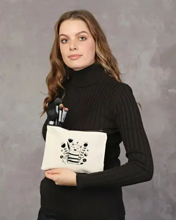Çantë për make-up Zoozie Bags, krem, 25x18cm, 0664