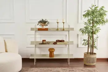 Raft multifunksional, ngjyrë taupe, Skye Decor, SHB-015-B, 120x34x106 cm