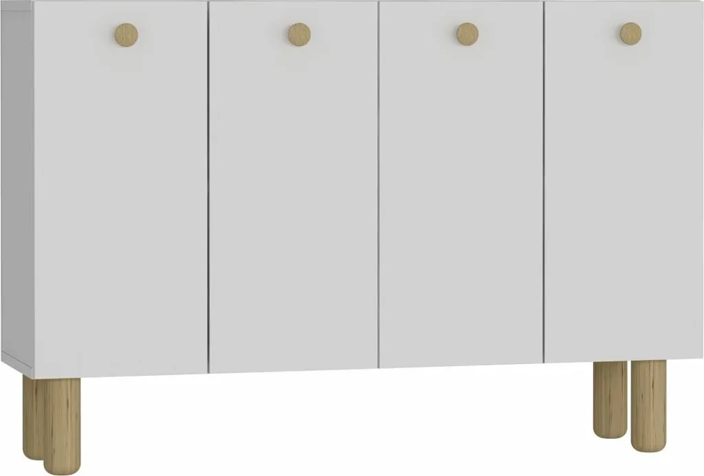Konsol Skye Decor, Ilay Bohem, e bardhë, lisi safir - 4