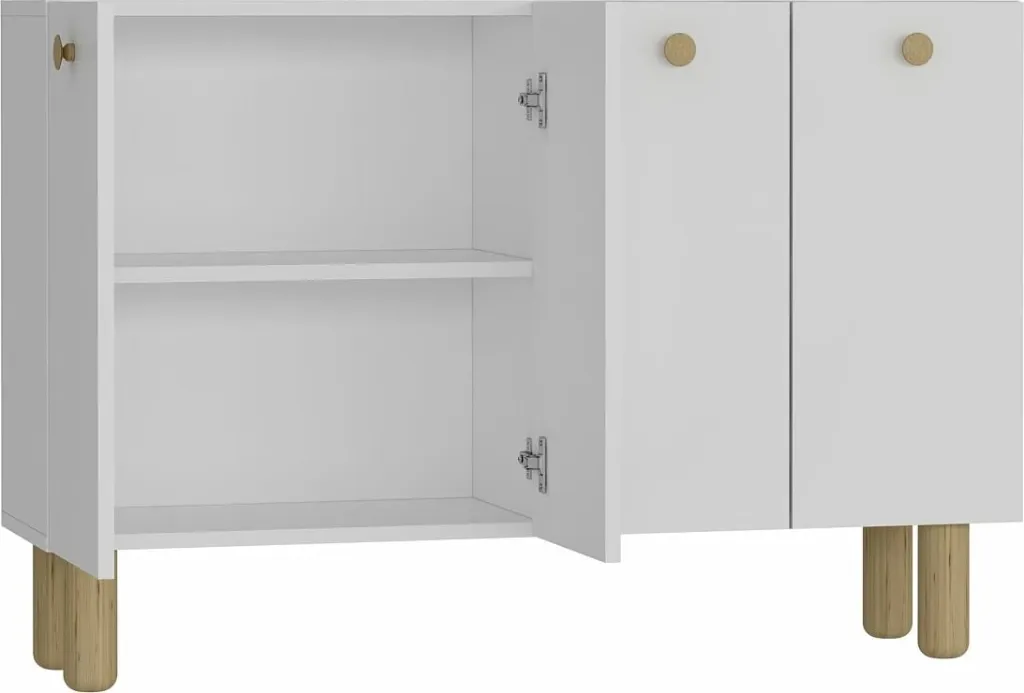 Konsol Skye Decor, Ilay Bohem, e bardhë, lisi safir - 6