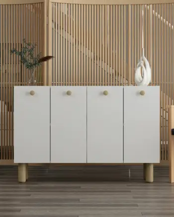Konsol Skye Decor, Ilay Bohem, e bardhë, lisi safir