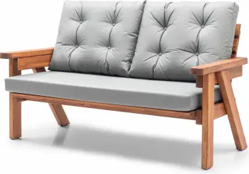 Divan kopshti 3-vendësh, Skye Decor, gri, dru arre