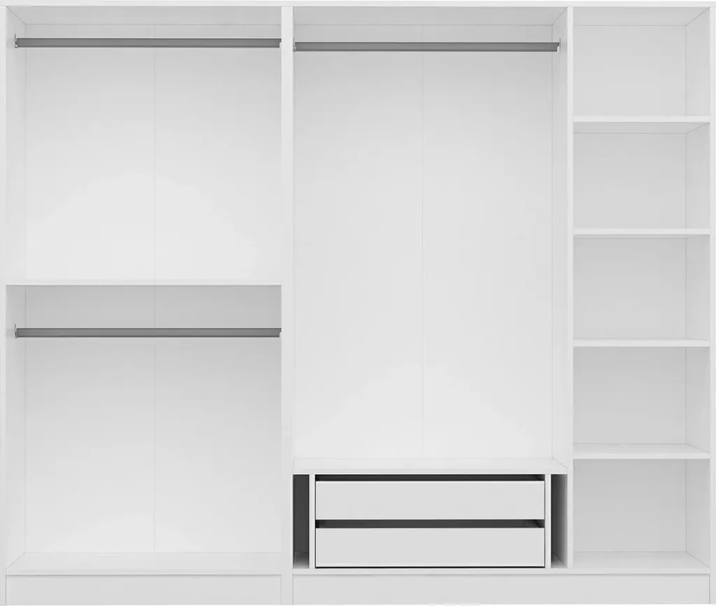 Dollap Skye Decor, Kale Plus, i bardhë, 225x210x52cm - 7