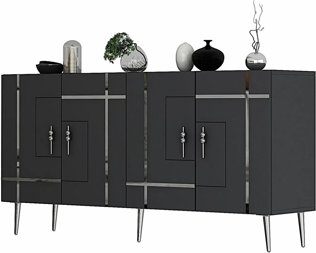 Konsol Skye Decor, Line KB150, antracit, argjend - 4
