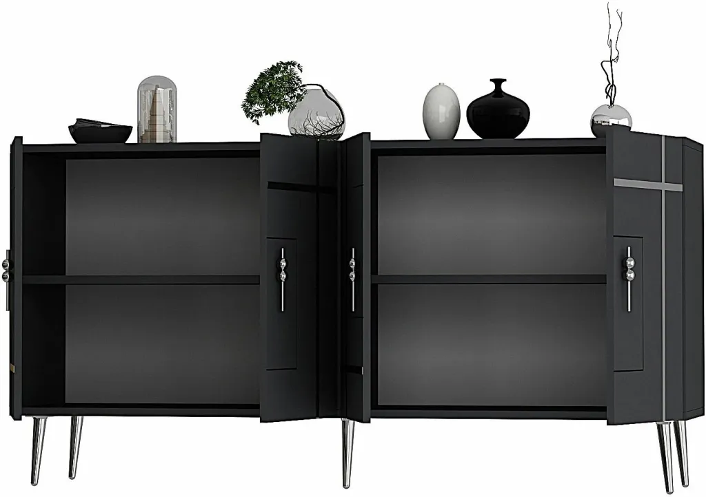 Konsol Skye Decor, Line KB150, antracit, argjend - 5