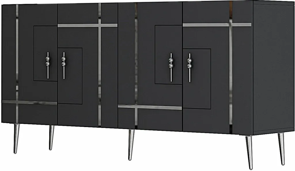 Konsol Skye Decor, Line KB150, antracit, argjend - 6