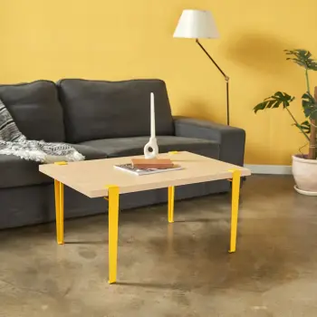 Tavolinë kafeje, dru dhe e verdhë, Skye Decor, Neda