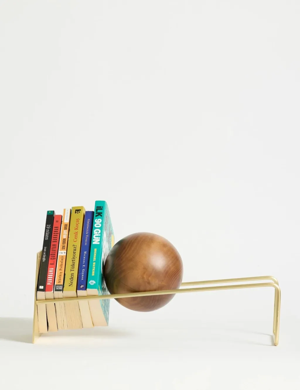 Mbajtës librash dekorativ Skye Decor, ngjyrë ari antik - 2
