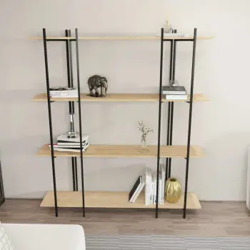 Raft librash Skye Decor, ngjyrë lisi dhe e zezë, 160x180x29.6cm