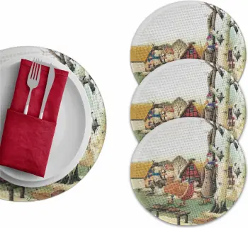 Set nënshtrues tavoline Hermia Concept, shumëngjyrësh, 4 copë, 37cm