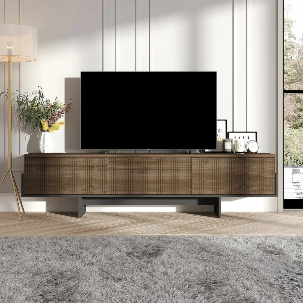 Komodë TV Skye Decor, Hege, ngjyrë arre, e zezë - 1